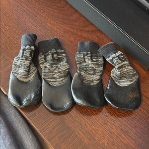 Black and Gray Dog Booties